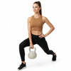 Kettlebell miękki 10 kg ciężar do ćwiczeń, kula treningowa, fitness, beżowy