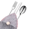 Kieszonka na sztućce 12szt. świąteczne etui, skrzaty szare ozdoba świąteczna