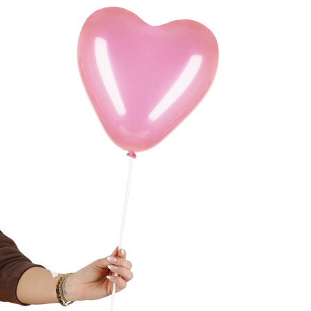 Balony serca na urodziny, walentynki 50 szt. różowe serduszka lateksowe