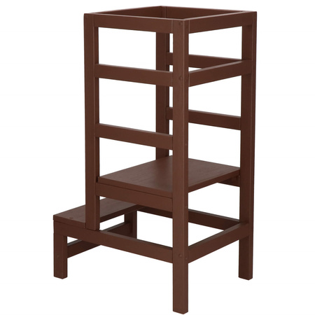 Kitchen helper, pomocnik kuchenny 4-poziomowy podest dla dzieci 90 cm brązowy