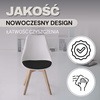 Krzesło Verde do jadalni, kuchni skandynawskie ekoskóra biało-czarne