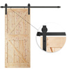 System drzwi przesuwnych 183 cm barn door z ozdobnymi okuciami, prowadnica do 100 kg czarny