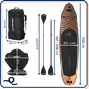 SUP do pływania 350 cm deska paddleboard stand up pompowana z wiosłem i akcesoriami