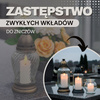 Świece LED 10 szt. elektryczne 13,5 cm świeczki na baterie, wkłady do znicza ruchomy płomień
