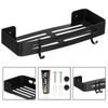Półka łazienkowa wisząca pod prysznic 32x12 cm stal nierdzewna loft czarna