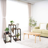 Kwietnik metalowy 6 półek 79 cm nowoczesny stojak na kwiaty loft czarny, ciemnobrązowy