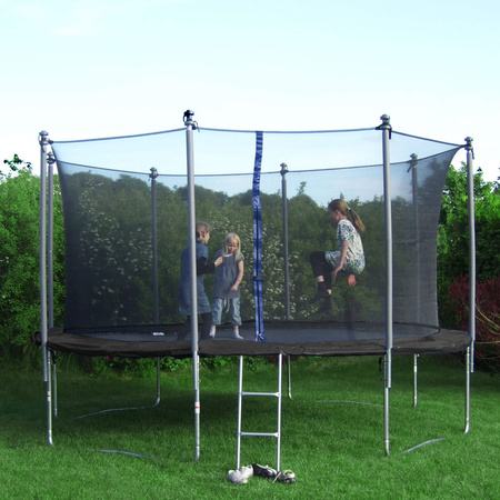 Siatka do trampoliny zewnętrzna z osłoną na sprężyny 244 cm 8 FT 6 słupków czarna