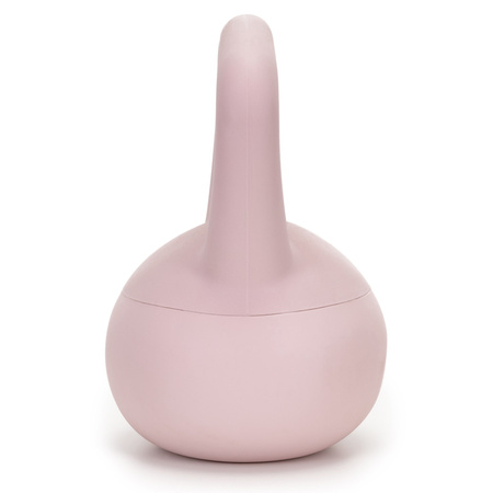 Kettlebell miękki 4 kg ciężar do ćwiczeń, kula treningowa, fitness, jasnoróżowy