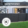 Taśma ogrodzeniowa PVC 35m x 19 cm 450 g/m2 z klipsami mocującymi 20 szt. antracyt