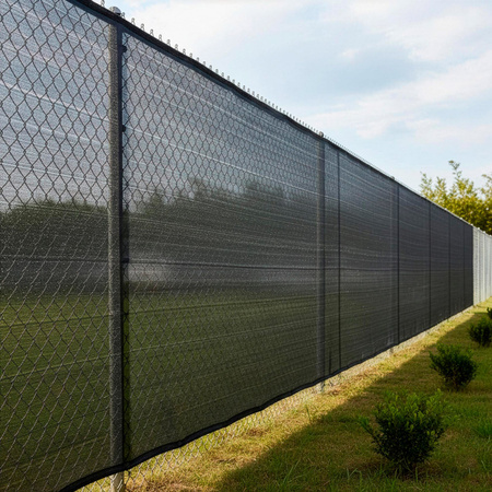 Siatka cieniująca 90% 1,5x50m osłona na ogrodzenie 1,5x50m jasny antracyt 200 szt. opasek
