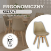 Krzesło Verde do jadalni, kuchni skandynawskie beżowe