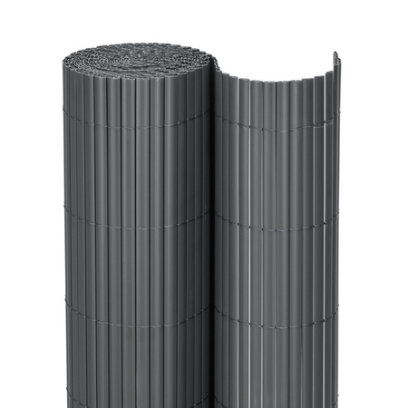 Osłona PVC maskująca 400x100 cm mata na balkon, taras, ogrodzenie, ciemnoszara