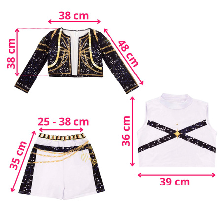 Kostium gwiazda POP dla dziewczynki 120-130cm strój Rumi Demon Hunters przebranie 3-częściowe
