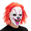 Straszny klaun maska na Halloween zabójca krwawy claun z włosami przebranie horror cosplay