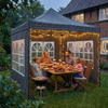 Pawilon handlowy 3x3 m namiot handlowy ekspresowy na imprezy, targ, catering, ciemnoszary