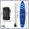SUP 350 cm zestaw deska pompowana paddleboard do pływania z wiosłem i akcesoriami