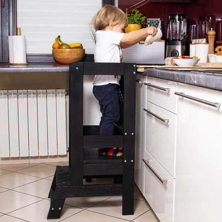 Kitchen helper, pomocnik kuchenny, podest dla dzieci 90 cm czarny