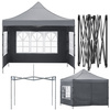 Pawilon handlowy 3x3 m namiot handlowy ekspresowy na imprezy, targ, catering, ciemnoszary