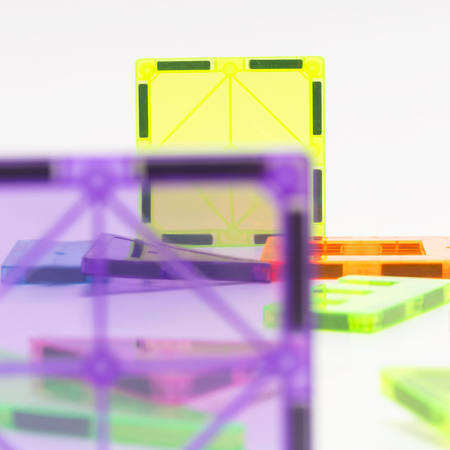 Klocki magnetyczne dla dzieci 48 szt. klocki konstrukcyjne 3D kolorowe edukacyjne
