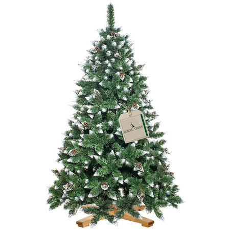 Choinka sztuczna z szyszkami Premium Royal Trees 220 cm sosna diamentowa ośnieżona