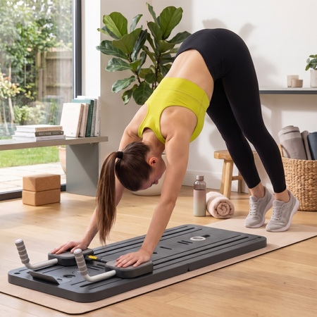 Reformer do pilatesu składany, wielofunkcyjna deska treningowa do ćwiczeń fitness