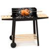 Grill węglowy z regulacją wysokości, grill ogrodowy z widelcami i rusztem, przenośny