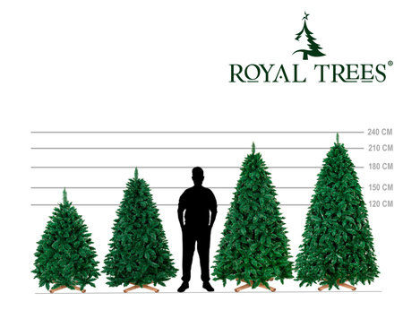 Sztuczna choinka sosna leśna 180 cm jak żywa Royal Trees premium stojak drewniany