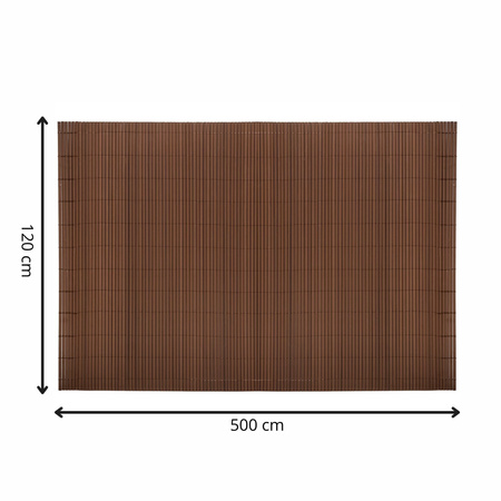 Osłona PVC maskująca 500x120 cm mata na balkon, taras, ogrodzenie, brązowa