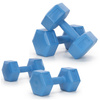 Hantle 2x2,5kg hexagonalne do ćwiczeń fitness ciężarki zestaw 2 szt. niebieskie