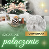 Bombki akrylowe 6cm kula plastikowa decoupage zestaw 4 szt.