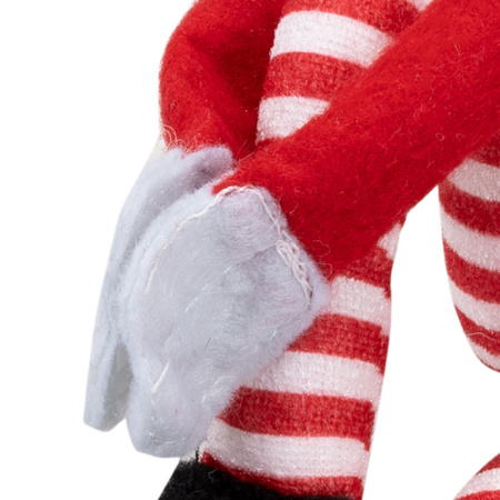 Skrzat, krasnal dekoracja Boże Narodzenie 40 cm elf świąteczny, siedzący