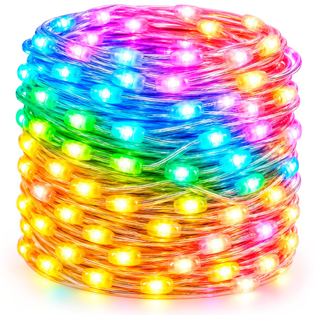Lampki choinkowe SMART LED 10 m zewnętrzne IP44 100 LED pilot, zmiana kolorów, multikolor