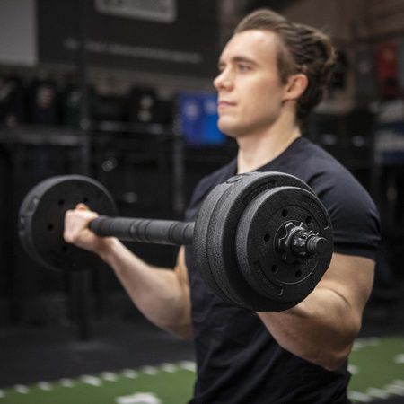 Hantle do treningu siłowego 40 kg regulowane zestaw gryf 2x20 kg