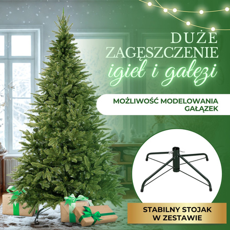 Sztuczna choinka 180 cm premium świerk naturalny PE drzewko świąteczne