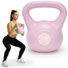 Kettlebell do ćwiczeń 10 kg hantla, odważnik treningowy ABS kula różowa
