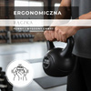 Kettlebelle 16 kg ABS odważnik kulowy do ćwiczeń siłowych hantla do treningu kula czarna