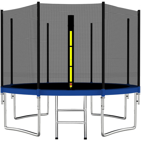Siatka do trampoliny zewnętrzna z osłoną na sprężyny 300/305/312 cm 10 FT 8 słupków multikolor
