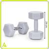 Hantle 2x3 kg hexagonalne do ćwiczeń fitness ciężarki zestaw 2 szt. szare