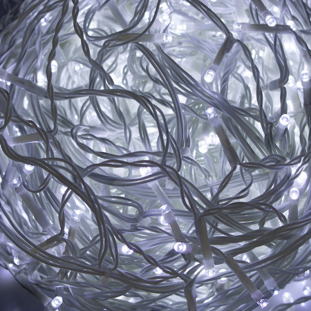 Kurtyna świetlna 500 led girlanda, lampki wewnętrzno-zewnętrzne sople zimny biały