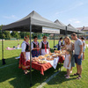 Pawilon ogrodowy 3x3 m namiot handlowy ekspresowy na imprezy, targ, catering, szary