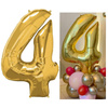 Balony foliowe cyfra 40 na urodziny 40 cm złote