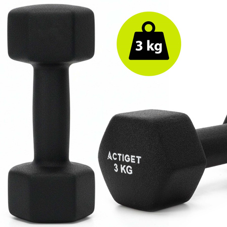 Hantle fitness na stojaku komplet 6 obciążeń 1-3 kg do treningu siłowego, domowego