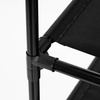 Stojak na buty 3 poziomy regał na obuwie szafka metalowa z półkami 70x72x28 cm czarna