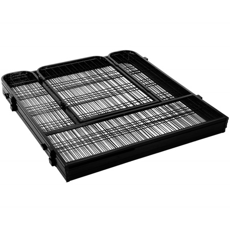Kojec dla zwierząt wybieg dla szczeniaków klatka dla psa 184x94x100 cm czarna