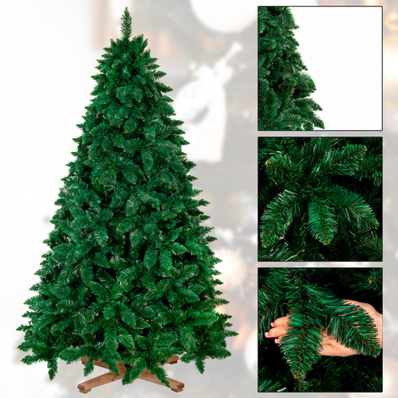 Sztuczna choinka sosna leśna 220 cm jak żywa Royal Trees premium z drewnianym stojakiem