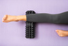 Roller fitness do masażu ciała, masażer piankowy wałek średnio twardy, czarny