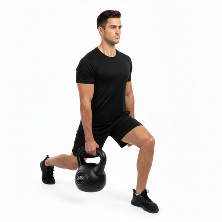 Kettlebell do ćwiczeń 20 kg hantla, odważnik treningowy ABS kula czarna