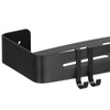 Półka łazienkowa wisząca pod prysznic 32x12 cm stal nierdzewna loft czarna