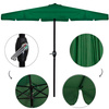 Parasol ogrodowy 410 cm składany duży na balkon  taras zielony