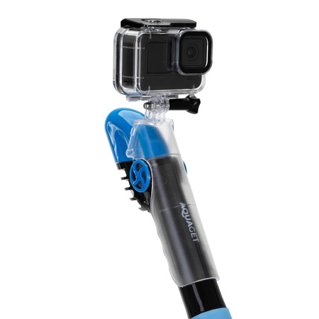 Maska do snorkelingu, nurkowania L/XL pełnotwarzowa z rurką, uchwyt na kamerę, AntiFog, DryTop